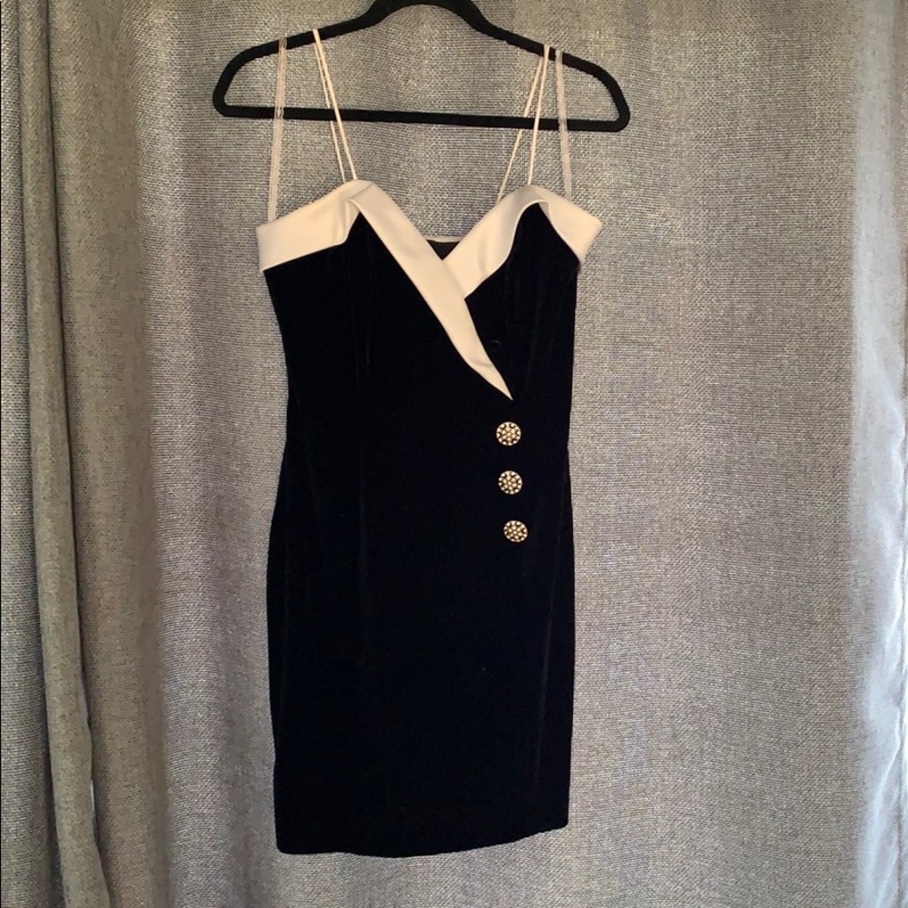 Black and White Mini Dress